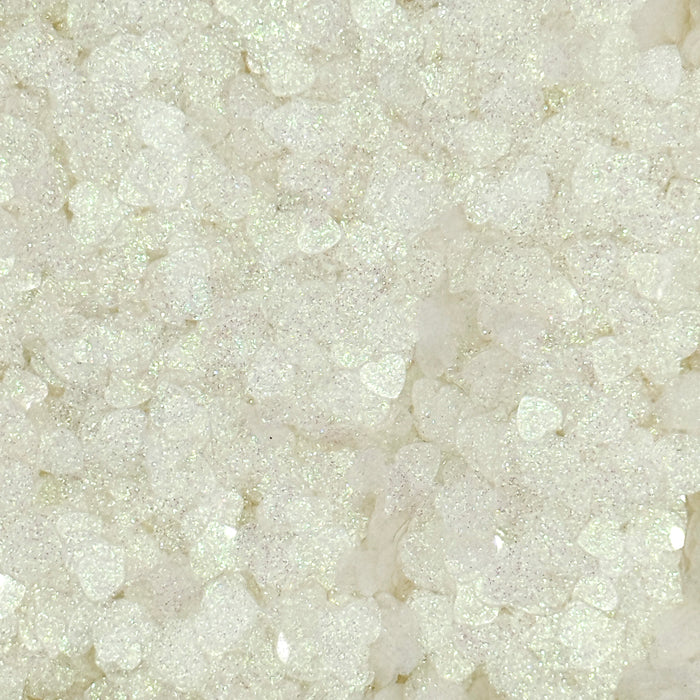 White Sparkle Hearts Embellishment Mix