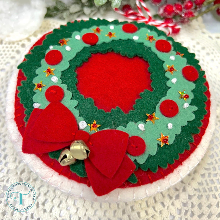 Holiday Wreath Circle Card Add-on Die Set