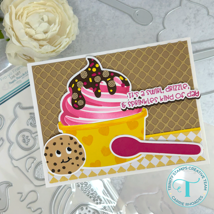 Greetings Fro-Yo Card Coordinating Die Set - Carrie Rhoades Collection