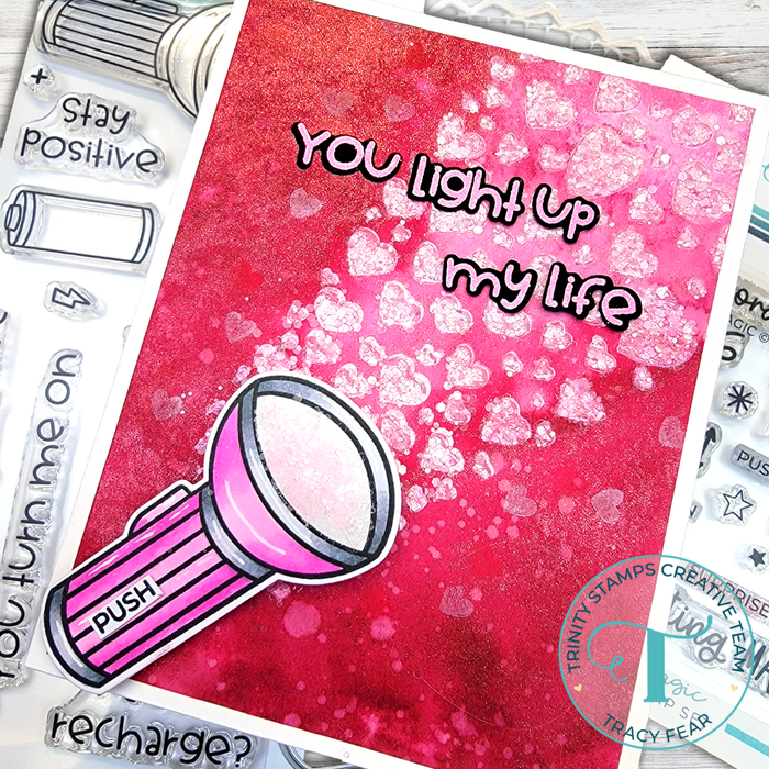 Beaming With Love 6x6 Stencil