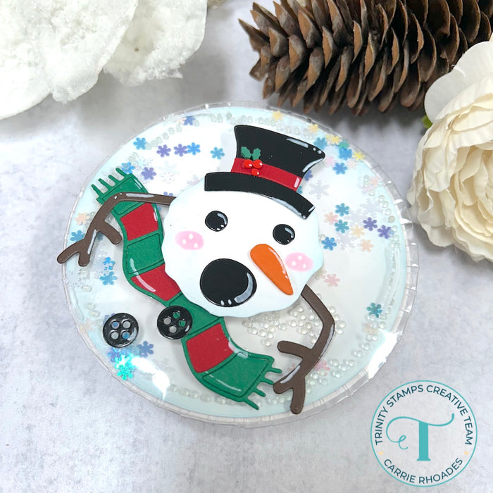 Snowman Parts Circle Card Add-On Die Set