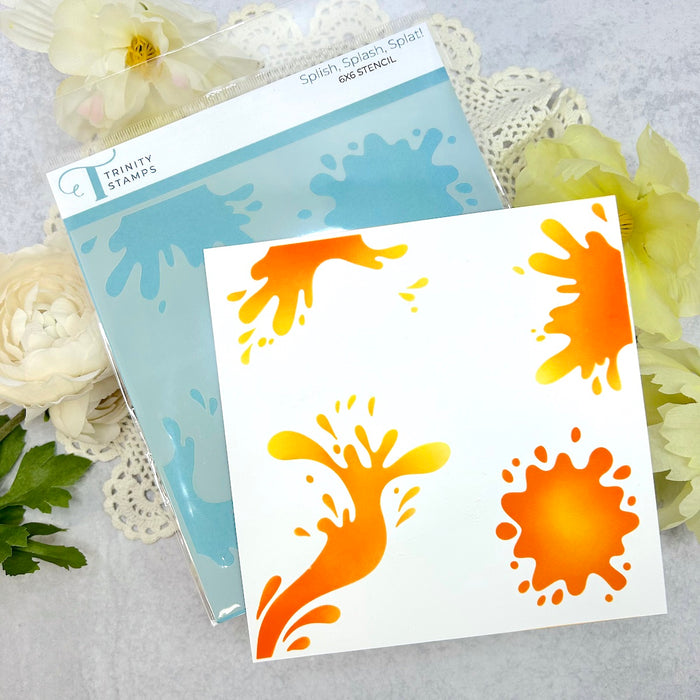 Splish Splash Splat 6x6 Stencil
