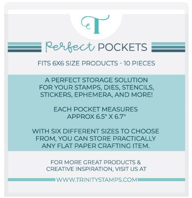 6x6 Perfect Pockets - Storage Sleeves for Stamps, Stencils, Dies, and more