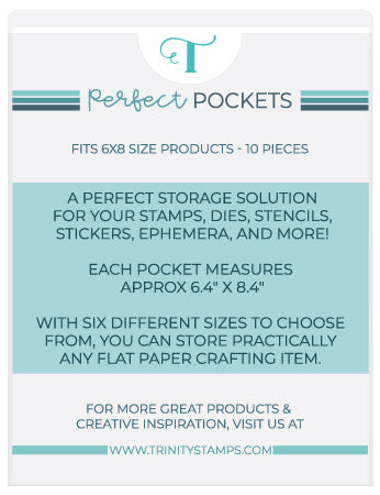6x8 Perfect Pockets - Storage Sleeves for Stamps, Stencils, Dies, and more