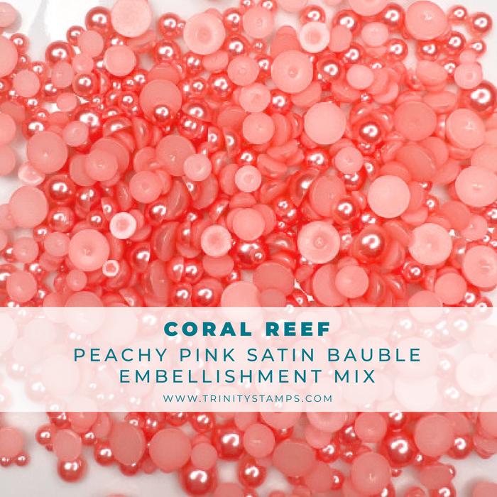 Coral Reef Satin Bauble Embellishment Mix