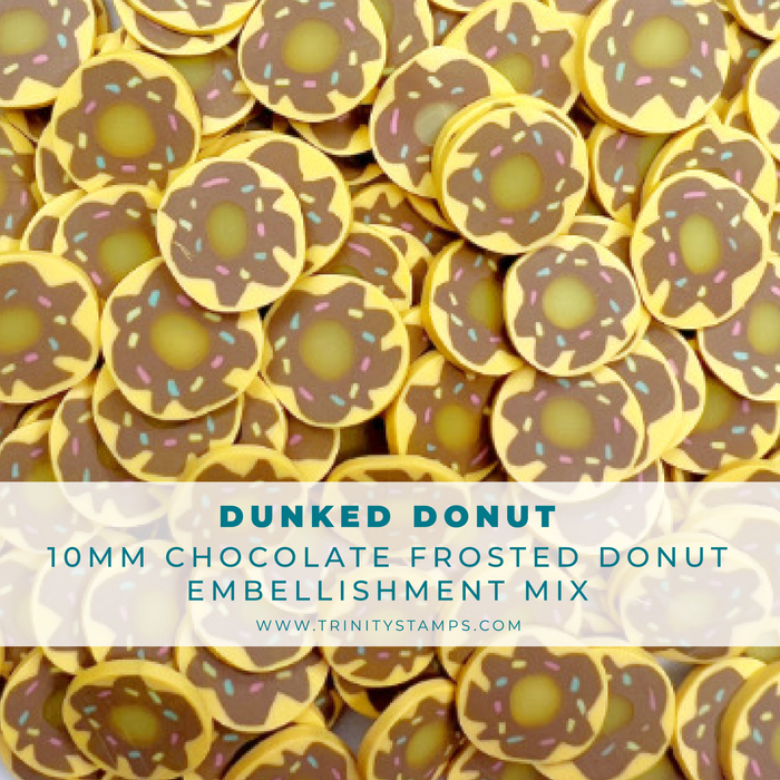 Dunked Donut - 10mm Clay Donut Embellishments