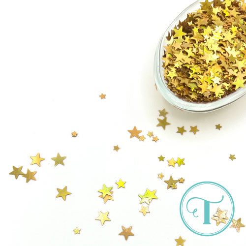 Gold Star - Gold Holographic Star Confetti Mix
