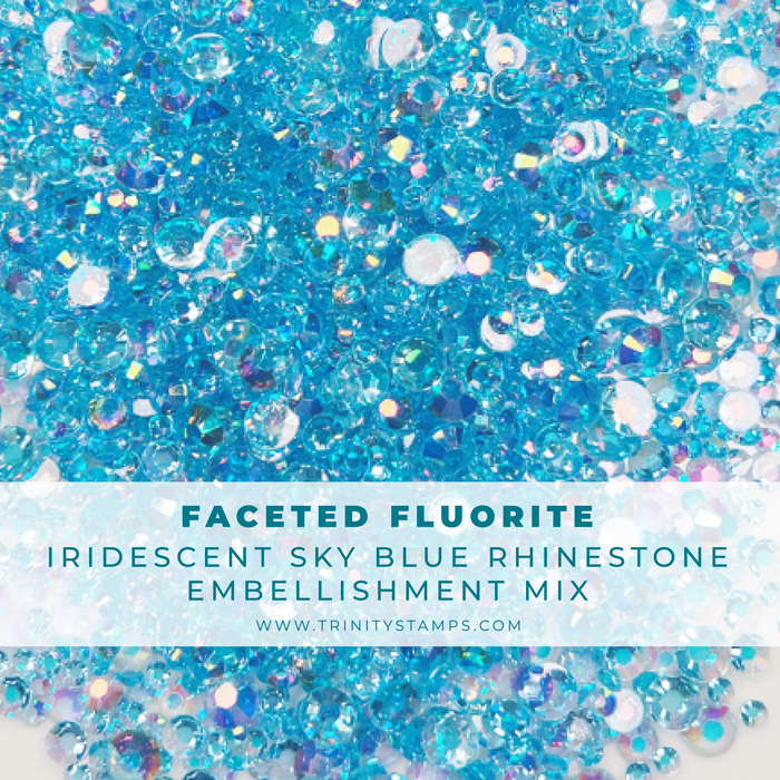 Faceted Fluorite Rhinestone Embellishment Mix