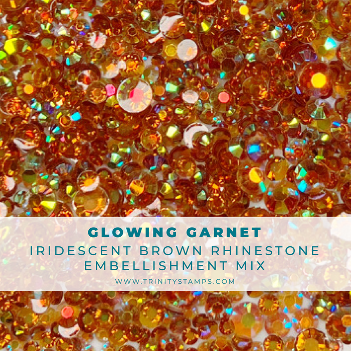 Glowing Garnet Rhinestone Embellishment Mix