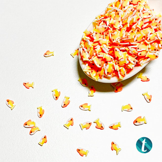 Gold Fishes- Clay Fish Sprinkles Embellishment Mix