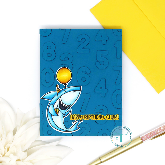 Birthday Shark 3x4 Stamp Set
