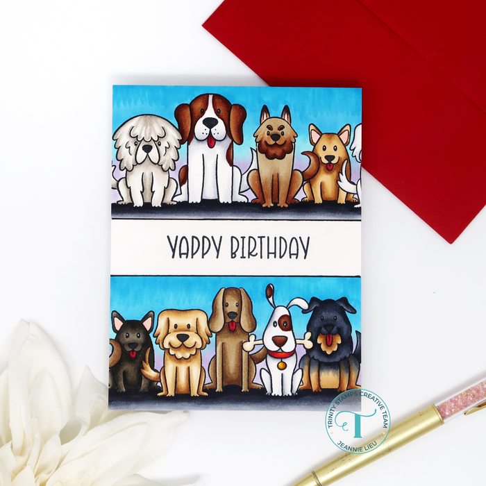 Puppy Party 4x11 Slimline Stamp Set