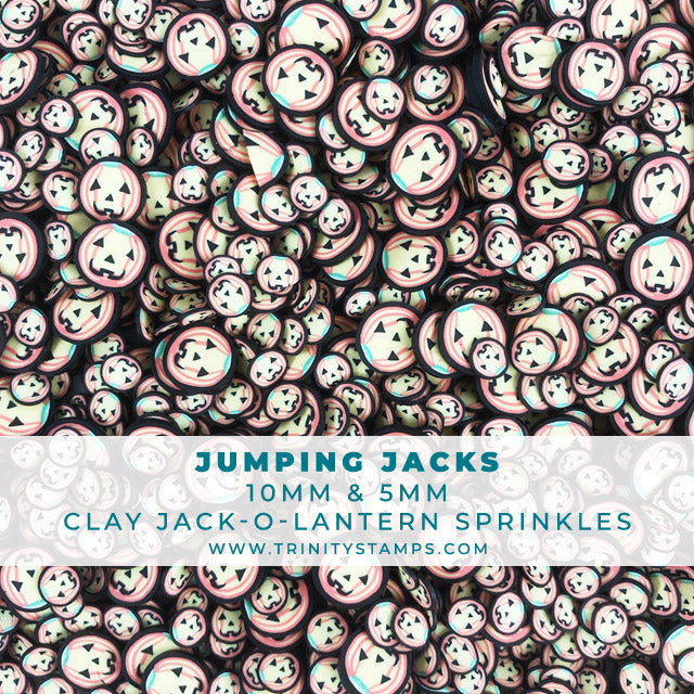 Jumping Jacks - 10mm & 5mm Clay Jack-O-Lantern sprinkles mix
