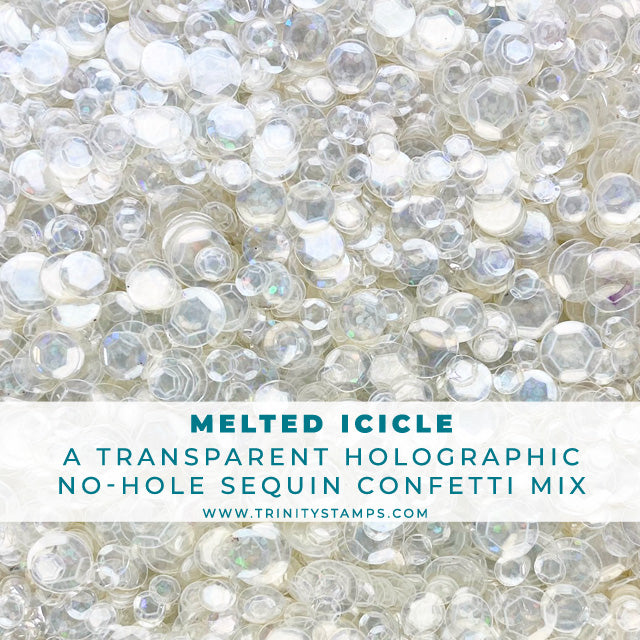 Melted Icicle - Clear Twinkle Sequin Confetti Embellishment Mix