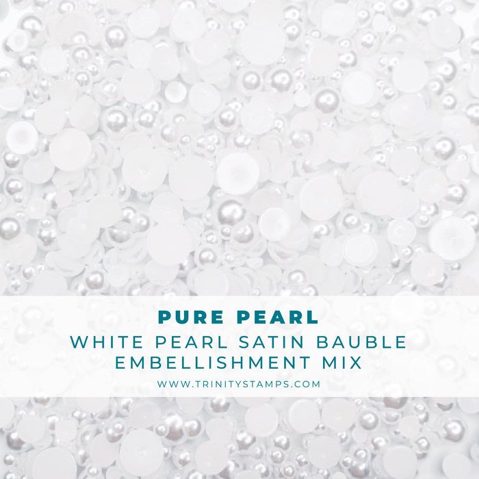Pure Pearl Satin Bauble Embellishment Mix