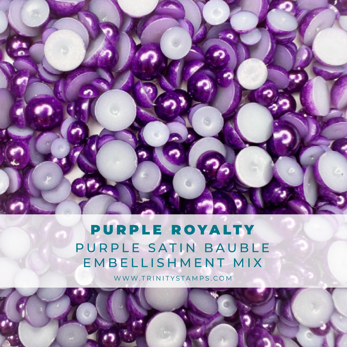 Purple Royalty Satin Bauble Embellishment Mix