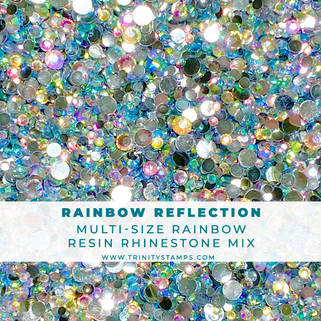 Multi-Size Rainbow Rhinestones - GLASS- flat back #060