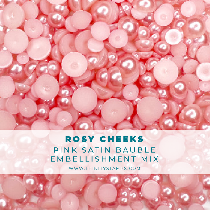 Rosy Cheeks Satin Bauble Embellishment Mix