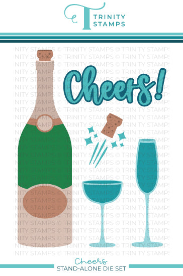 Gemini Clear Stamp & Outline Die Set Cheers to You Drink Cocktail Hour | Set of 7