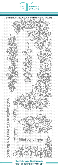 Buttercup Blossoms 4x11 Stamp Set