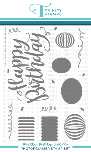 Pretty Party Decor 4x6 Stamp Set