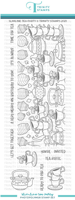 Tea Party 4x11 Stamp Set