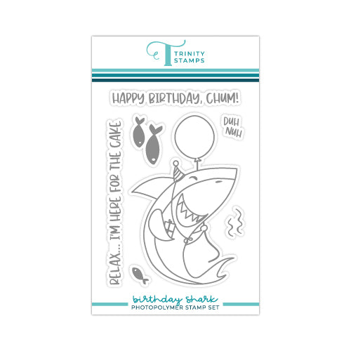 Birthday Shark 3x4 Stamp Set