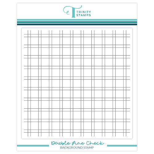Double Line Check 6x6 Background Stamp