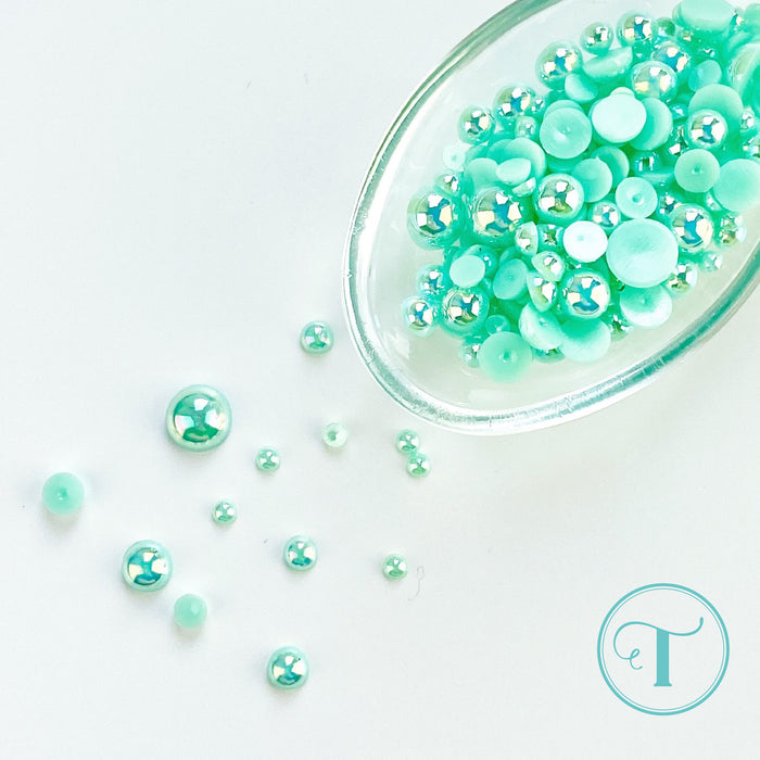 Mirrored Mint Baubles Embellishment Mix