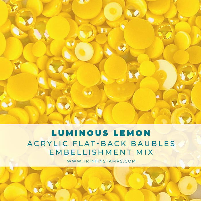 Luminous Lemon Baubles Embellishment Mix