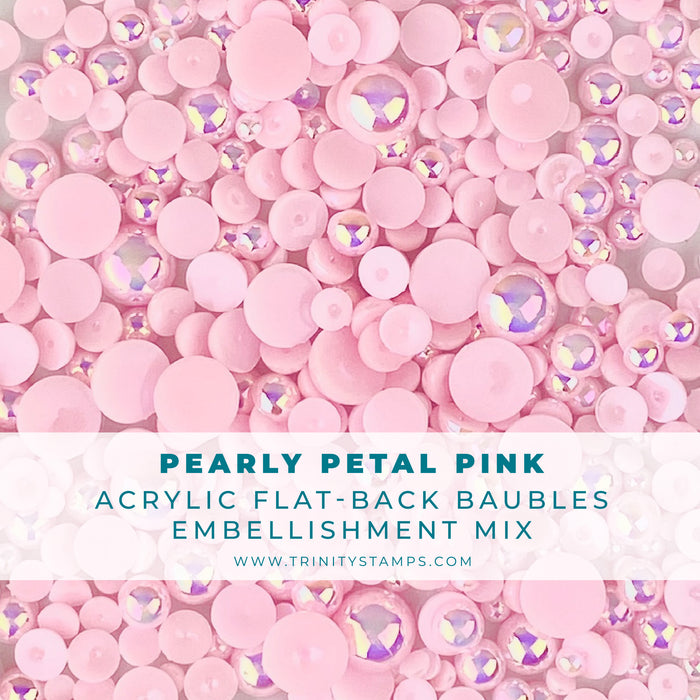 Pearly Pink Baubles Embellishment Mix