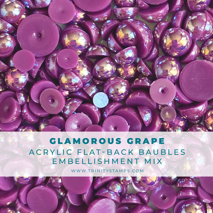 Glamourous Grape Baubles Embellishment Mix