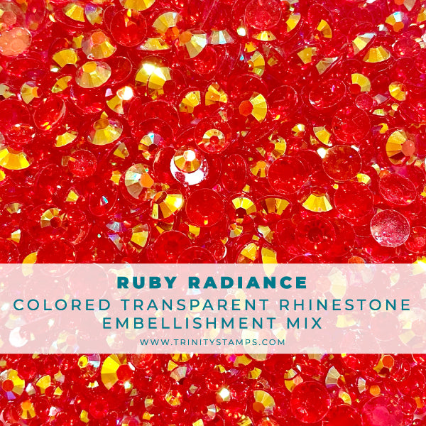 Ruby Radiance Rhinestone Embellishment Mix