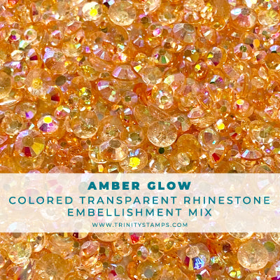Amber Glow Rhinestone Embellishment Mix