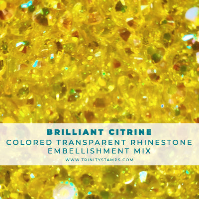 Brillant Citrine Rhinestone Embellishment Mix