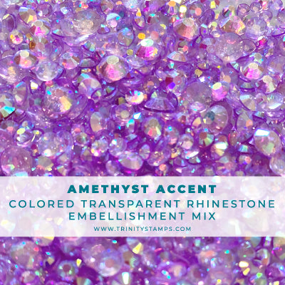 Amethyst Accent Rhinestone Embellishment Mix