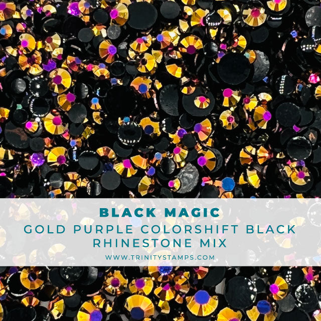 Black Magic Rhinestone Embellishment Mix