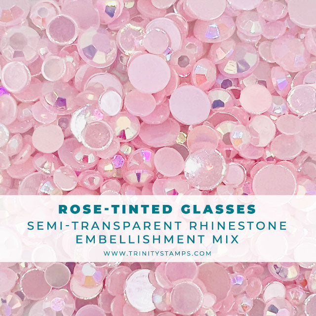Rose Tinted Glasses - Semi-Opaque Rhinestone Embellishment Mix
