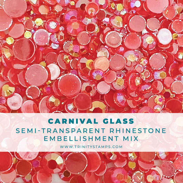 Carnival Glass - Semi-Opaque Rhinestone Embellishment Mix