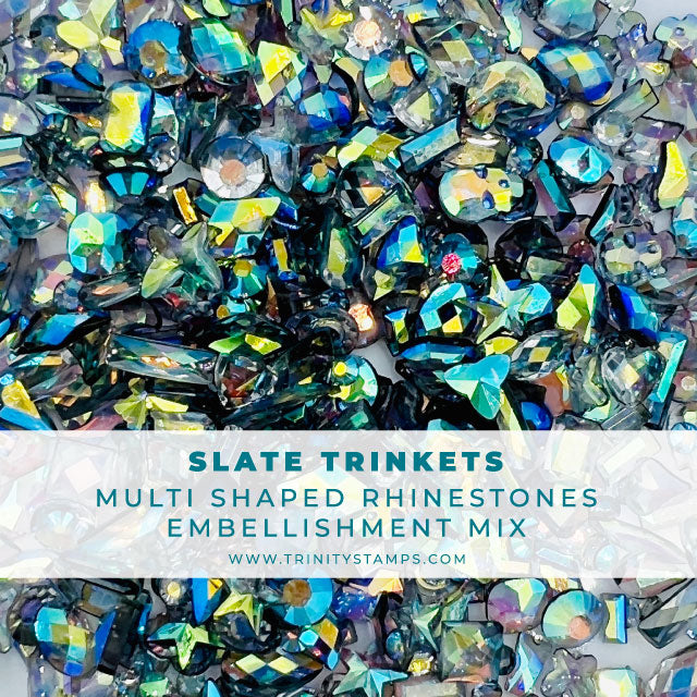 Slate Trinkets - Iridescent Rhinestones Shapes Mix