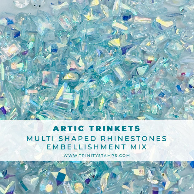 Arctic Trinkets - Iridescent Rhinestones Shapes Mix