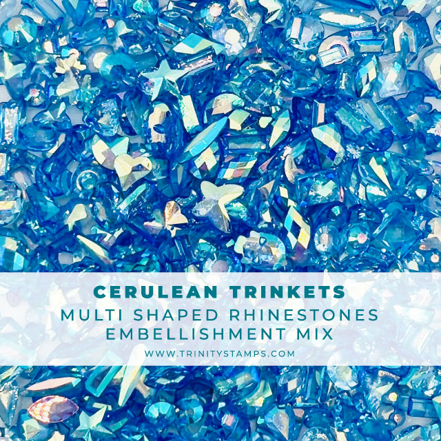 Cerulean Trinkets - Iridescent Rhinestones Shapes Mix