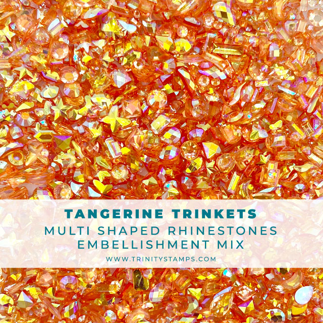 Tangerine Trinkets - Iridescent Rhinestones Shapes Mix– Trinity Stamps
