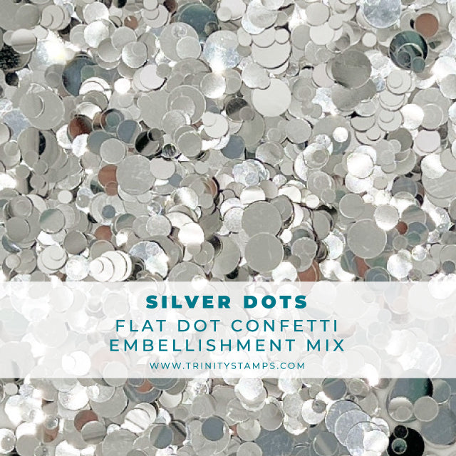 Silver Dots Confetti Embellishment Mix