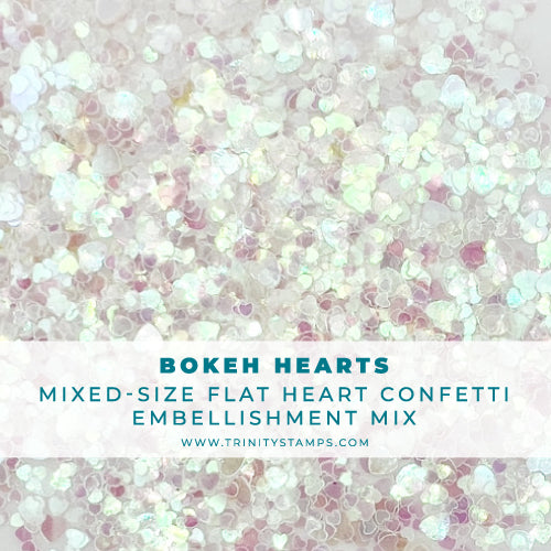 Bokeh Heart Flat Confetti Embellishment Mix
