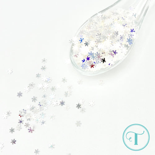 Shimmer Snowflakes Flat Confetti Embellishment Mix