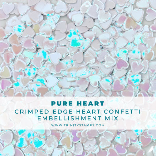 Pure Heart Crimped Edge Confetti Embellishment Mix