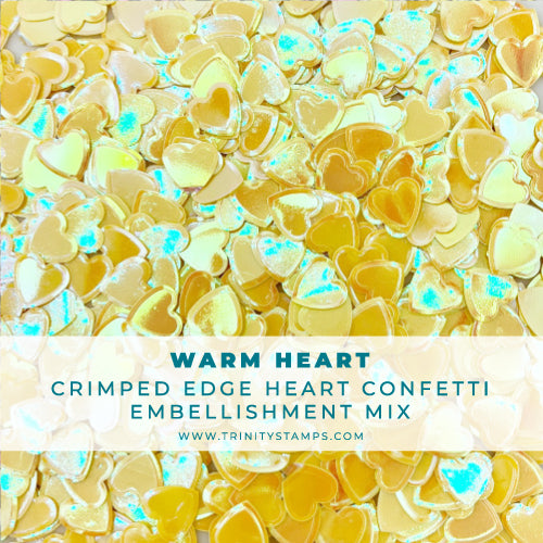 Warm Heart Crimped Edge Confetti Embellishment Mix
