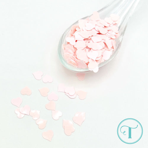 Powder Pink Hearts Confetti Embellishment Mix
