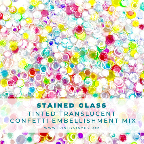 Stained Glass Confetti Embellishment Mix